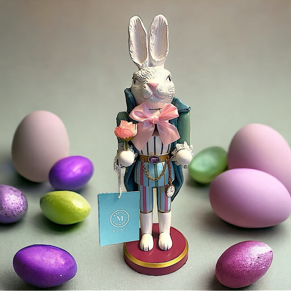 Martha Stewart Home - Easter Bunny Nutcracker with Velvet Jacket